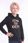 Erkek Çocuk Baskılı Kanguru Cepli Uzun Kollu Kapüşonlu Sweatshirt