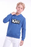 Erkek Çocuk Baskılı Kanguru Cepli Uzun Kollu Kapüşonlu Sweatshirt