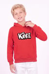 Erkek Çocuk Baskılı Kanguru Cepli Uzun Kollu Kapüşonlu Sweatshirt