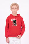 Erkek Çocuk Baskılı Kanguru Cepli Uzun Kollu Kapüşonlu Sweatshirt