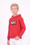 Erkek Çocuk Baskılı Kanguru Cepli Uzun Kollu Kapüşonlu Sweatshirt