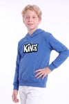 Erkek Çocuk Baskılı Kanguru Cepli Uzun Kollu Kapüşonlu Sweatshirt