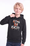 Erkek Çocuk Baskılı Kanguru Cepli Uzun Kollu Kapüşonlu Sweatshirt