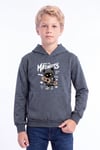 Erkek Çocuk Baskılı Kanguru Cepli Uzun Kollu Kapüşonlu Sweatshirt