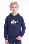Erkek Çocuk Baskılı Kanguru Cepli Uzun Kollu Kapüşonlu Sweatshirt