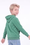 Erkek Çocuk Baskılı Kanguru Cepli Uzun Kollu Kapüşonlu Sweatshirt