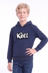 Erkek Çocuk Baskılı Kanguru Cepli Uzun Kollu Kapüşonlu Sweatshirt