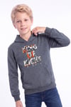 Erkek Çocuk Baskılı Kanguru Cepli Uzun Kollu Kapüşonlu Sweatshirt