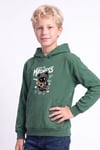 Erkek Çocuk Baskılı Kanguru Cepli Uzun Kollu Kapüşonlu Sweatshirt
