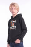 Erkek Çocuk Baskılı Kanguru Cepli Uzun Kollu Kapüşonlu Sweatshirt