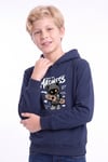 Erkek Çocuk Baskılı Kanguru Cepli Uzun Kollu Kapüşonlu Sweatshirt
