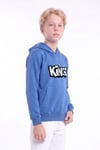 Erkek Çocuk Baskılı Kanguru Cepli Uzun Kollu Kapüşonlu Sweatshirt