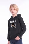Erkek Çocuk Baskılı Kanguru Cepli Uzun Kollu Kapüşonlu Sweatshirt