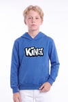 Erkek Çocuk Baskılı Kanguru Cepli Uzun Kollu Kapüşonlu Sweatshirt