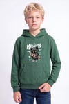 Erkek Çocuk Baskılı Kanguru Cepli Uzun Kollu Kapüşonlu Sweatshirt