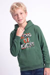 Erkek Çocuk Baskılı Kanguru Cepli Uzun Kollu Kapüşonlu Sweatshirt