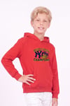 Erkek Çocuk Baskılı Kanguru Cepli Uzun Kollu Kapüşonlu Sweatshirt