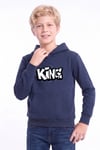 Erkek Çocuk Baskılı Kanguru Cepli Uzun Kollu Kapüşonlu Sweatshirt