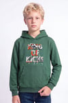 Erkek Çocuk Baskılı Kanguru Cepli Uzun Kollu Kapüşonlu Sweatshirt