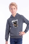 Erkek Çocuk Baskılı Kanguru Cepli Uzun Kollu Kapüşonlu Sweatshirt