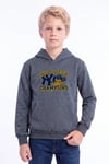 Erkek Çocuk Baskılı Kanguru Cepli Uzun Kollu Kapüşonlu Sweatshirt
