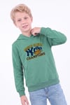 Erkek Çocuk Baskılı Kanguru Cepli Uzun Kollu Kapüşonlu Sweatshirt