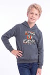 Erkek Çocuk Baskılı Kanguru Cepli Uzun Kollu Kapüşonlu Sweatshirt