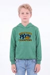 Erkek Çocuk Baskılı Kanguru Cepli Uzun Kollu Kapüşonlu Sweatshirt
