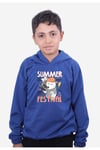 ERKEK ÇOCUK BASKILI KAPÜŞONLU SWEATSHİRT