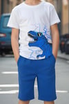 Erkek Çocuk Gözlüklü Dinazor Baskılı alt-üst Takım