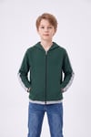 Erkek Çocuk Şerit Detaylı Fermuarlı Kapüşonlu Sweatshirt