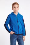 Erkek Çocuk Şerit Detaylı Fermuarlı Kapüşonlu Sweatshirt