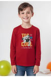 ERKEK ÇOCUK TOP COOL YAZI BASKILI YUVARLAK YAKA SWEATSHİRT