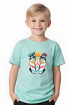 ERKEK ÇOCUK YUVARLAK YAKA SURF ALL DAY BASKILI T-SHİRT