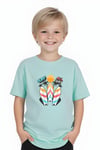 ERKEK ÇOCUK YUVARLAK YAKA SURF ALL DAY BASKILI T-SHİRT