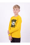 Erkek Çocuk Yuvarlak Yakalı Baskı Detaylı Sweatshirt