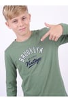 Erkek Çocuk Yuvarlak Yakalı Baskı Detaylı Sweatshirt