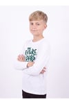 Erkek Çocuk Yuvarlak Yakalı Baskı Detaylı Sweatshirt
