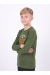 Erkek Çocuk Yuvarlak Yakalı Baskı Detaylı Sweatshirt