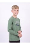 Erkek Çocuk Yuvarlak Yakalı Baskı Detaylı Sweatshirt