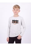 Erkek Çocuk Yuvarlak Yakalı Baskı Detaylı Sweatshirt