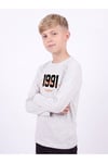 Erkek Çocuk Yuvarlak Yakalı Baskı Detaylı Sweatshirt