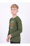 Erkek Çocuk Yuvarlak Yakalı Baskı Detaylı Sweatshirt