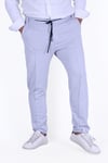 ERKEK PANTALON ÖRME KUMAŞ  ÇİZGİ DETAY KUŞAKLI-LASTİKLİ BEL DETAYLI