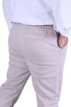ERKEK PANTALON PİKE KUMAŞ KUŞAKLI-LASTİKLİ BEL DETAYLI