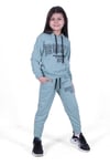 Fyk Kids 2 Iplik Broxlyn Yazı Baskılı, Kapüşonlu Kız Çocuk Eşofman Takımı