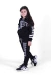 Fyk Kids 3 Iplik Içi Pamuklu Kalın, Brooklyn Yazı Baskılı Kapşonlu Kız Takımı