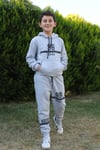 Fyk Kids 96 Yazı Baskılı Kanguru Cepli Kapşonlu Erkek Çocuk Alt-üst Eşofman Takımı