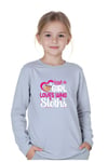 Fyk Kids Kiz Çocuk Just A Gril Yazi Baskili Yuvarlak Yaka Sweatshirt