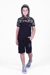 Kamuflaj Desenli Kaprili Sweatshirtlü Erkek Çocuk Alt Üst Takım